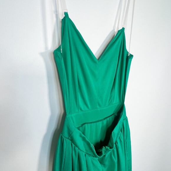 Lulus Green Flowy Backless Maxi Long Cocktail EveningDress - Picture 11 of 16